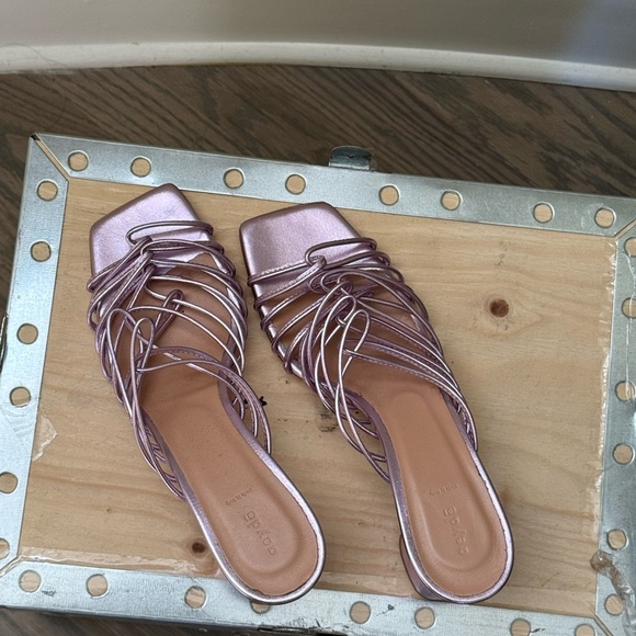 Aeyde Metallic Lavender Strappy Sandals 37 | Made in Italy | Vibram Sole - Picture 1 of 7